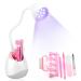 LIONVISON UV Nail Lamp 36W Mini Nail Dryer Quick Dry for Nail Polish 360 Rotation Portable LED Gel Nail Lamp Cure Light with Nail Accessories Storage for Home Nail Salon Manicure