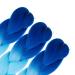 Jumbo Ombre Braiding Hair 3 Pack 24 Inch Synthetic Crochet Braids - Blue/Sky Blue - Buy Online on SooperMarket.com