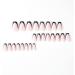 Justotry 24pcs Glossy Black French Press on Nails | Pink Ballerina Long Stick on Nails for Women | Acrylic Coffin False Nails with Glue - Nail Art - Buy Online on SooperMarket.com