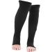 Calf Compression Stockings for Men & Women | Knee Support Socks for Varicose Vein Relief | Breathable Elastic Footstulps for Lymphedema (S/M) - Black - Buy Online on SooperMarket.com