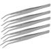 HEEPDD 5-Pack Stainless Steel Curved & Straight Tweezers for Eyelash Extensions | Precision Pointed Tips | International Shipping Available - Buy Online on SooperMarket.com