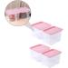 LABRIMP Food Containers 4pcs Box Refrigerator Crisper Refrigerator Containers Vegetable Container Food Household re-usable - Buy Online on SooperMarket.com