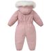 Kids Waterproof Snowsuit Romper | Boys' Fleece Coat | Girls' Ski Jacket | Windproof Outwear - Pink, 3-4 Years - Buy Online on SooperMarket.com