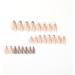 Justotry 24 Pcs Gold Glitter Almond Short False Nails - French Press on Nails | Trendy Nude Fake Nails with Glue | Stiletto Medium Stick on Nails for Women - Buy Online on SooperMarket.com