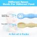 Vicloon Baby Fork and Spoon Set 4Pcs Silicone Spoon Baby Weaning Spoon Set Self Feeding Utensil Easy Grip Soft Baby Spoon Toddler Cutlery Kit for Infant Toddler Children First Led Training Weaning Blue/Green/Grey/Khaki - Buy Online on SooperMarket.com