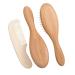 Milisten 3PCS Wooden Baby Hair Brush & Comb Set - Natural Goat Bristles - Gentle Hair Cleaning for Newborns and Toddlers - Registry Gift - Buy Online on SooperMarket.com