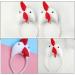 WRITWAA 1Pc Chicken Hair Hoop Easter Headbands Cartoon Rooster Hair Bands for Halloween Decorations Animals Ears Headdress Cute Headbands for Cosplay Party White - Buy Online on SooperMarket.com