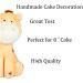 jncakes Animals Cake Topper Birthday Party Decoration Edible Great for Kids Boy Girl First Birthday Christening Baby Shower Easy to Use Giraffe Elephant Lion Jungle - Buy Online on SooperMarket.com