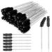Dokpav 100 Pack Mascara Wands Lash Wands Black Disposable Eyelash Brush Black Makeup Brush with Crystal Handle Applicator Makeup Brush for Eyelash Extensions Eyelash Spoolies Eyebrow Brushes