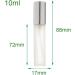 Enslz 6 x 10ml Refillable Frosted Glass Spray Bottles with 2 x 3ml Pipettes - Silver | Perfect for Perfume & Travel - Buy Online on SooperMarket.com