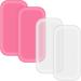 4 Pieces Silicone Lash Pad Rectangle Silicone Eyelash Extension Pad Loose False Lashes Holder Lash Grafting Gasket Pallet Reusable Silicone Pad Eyelash for Women and Lash Extension Supplies Tools (Pink and Transparent)