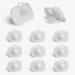 Herobility Gentle Pacifiers-Glow in the Dark-Protective Case-BPA-Free-Large Air Vents-6-24 Months-10-Pack-White/Night Glow 6+ Month