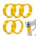 baluoqi Bicycle Headset Spacer 1-1/8 inch 28.6mm with Stem Top Cap(Carbon Fiber),Headset Star Nut and Long Titanium Bolt Aluminium Alloy MTB Road Bike Stem Headset Spacer Yellow --Part 1: Spacer