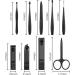 Adulahi 9-in-1 Stainless Steel Manicure Set with Leather Travel Case - Professional Nail Clippers and Grooming Kit for Men/Women - 9 PCS - Buy Online on SooperMarket.com