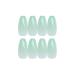 24PC Glossy Gradient Green Coffin Press-On Nails - Medium French Tip Design for Women & Girls - Buy Online on SooperMarket.com