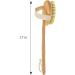 DecorRack Wood Bath Brush with Natural Bristles - Exfoliating Body Brush for Smooth, Healthy Skin - Detachable Handle - 1 Pack - Buy Online on SooperMarket.com