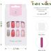 Vatocu Christmas False Nails - Short Red Press On Nails with Snowflake, Elk, and Snowman Designs - 24pcs for Women and Girls - Buy Online on SooperMarket.com