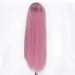 Buy SHIYID Pink Long Silky Straight Synthetic Hair Wig with Dark Roots - Glueless & Heat Resistant for Women | Shop Now! - Buy Online on SooperMarket.com