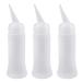 Lurrose 3pcs 260ml Hair Dye Bottles Applicator with Angle Tip Plastic Refillable Graduated Empty Bottles Washing Bottle Home and Salon