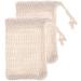 Buy Soap Bags with Drawstring - Sisal Fiber Exfoliating Pouch for Foaming & Drying (2 Pcs) - Best Soap Saver for Smooth Skin - Buy Online on SooperMarket.com