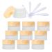 Zeoabsy 12 pieces empty matt transparent glass cream cans 5ml with lid matt glass screw lid Glass insert screw box glass dose of ointment puts cosmetic can for gels creams