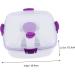 OFFSCH Double Layer Salad Box Japanese Bento Clear Container Crisper Container Square Food Box re-usable As Shown 19.4X19.4CM - Buy Online on SooperMarket.com