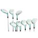 Majek Seafoam Teal Ladies Golf Hybrids Irons Set New Womens Best All True Hybrid Ultra Light Weight Forgiving Woman Complete Package Includes 4 5 6 7 8 9 PW SW All Lady Flex Utility Clubs