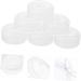 PACKOVE Makeup Case 8pcs Box Empty Eye Shadow Box Sheer Lipstick Empty Eyeshadow Organizer Makeup Tool Round Travel Sample Jars White 4x3.8cm - Buy Online on SooperMarket.com