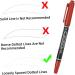 Beavorty 6pcs White Eyebrow Mapping Pencil Makeup Marker Pens Cosmetic Liner Leather Pen 13.9x1.8cm Red - Buy Online on SooperMarket.com