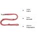 Dogeline Double-Leash for Medium Dogs Up to 45 kg | 39 Colors | 2.40 m Red-White Practice Line | Stable & Durable - Buy Online on SooperMarket.com