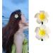 4 Pieces Plumeria Flower Clips - Hawaiian Foam Hair Clips for Bridal Wedding & Beach Decor - Buy Online on SooperMarket.com