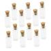 Zerodeko 200 Pcs Cork Bottle Glass Bottles with Cork Stoppers Transparent Glass Bottles Diy Wishing Bottle Jar Necklace Mini Wish Bottle Pendant Glass Bottle Small Drifting Bottle