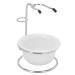 Shaving Stand Set Stainless Steel Beard Brush Stand and Foam Bowl Shaving Brush Holder Razor Stand for Men and Friends