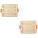 HOMSFOU 2 Pcs 3 Bread Silicone Mold Bread Pan Forms Silicone Bread Baking Trays Silicone Baking Mold Silicone Molds Loaf Pan Bread Baking Tin White Silica Gel Cake Second Generation Toast 34.5x24cmx2pcs Whitex2pcs