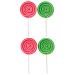 Alipis 4 Pcs Wedding Decoration Decorative Fake Lollipop Fake Lollipops Fake Lollipop Model Rainbow Lollipop Red Swirl Lollipops Toys Decorative Lollipop Ornament Wooden Food Child Candy