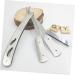 WOONEKY 2pcs Barber Shaving Tools Set - Stainless Steel Straight Razor & Mustache Scissors | Old Fashioned Yangjiang Manual Shaver - Buy Online on SooperMarket.com