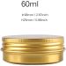 Zeoabsy Set of 10 Gold Aluminum Empty Jars - 60ml Cosmetic Cream Tins with Screw Lid & Spatulas - Perfect for Ointments Candles and More - Buy Online on SooperMarket.com