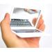 Atyhao Makeup Mirror  Polyethylene Mini Folding Pocket Laptop Mirror Computer Glass Mirror Home Notebook Mirror