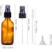 Buy Liyuabu 60ml Brown Spray Bottles - Refillable Travel Perfume & Essential Oil Containers | Set of 3 Fine Fog Nozzle for Aromatherapy Hair & Cleaning - Buy Online on SooperMarket.com