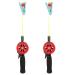 Dilwe Kids Fishing Rod 2 Pack ABS Crab ICE Fishing Rods Pole 4.5M Nylon Line with Shrimp Clamp Accessories Random Color