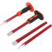 CYEAH 12 Inch Heavy Duty Masonry Chisel Set  4 PCS Chisels Set with Hand Protection  2 PCS Flat Chisel & 2 PCS Pointed Chisel for Concrete/Mason/Stone Demolishing Carving Splitting Breaking - Buy Online on SooperMarket.com
