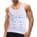 Men's Mistirik Compression Shirt - Slimming Body Shaper Vest - White XL - Buy Online on SooperMarket.com