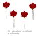 4PCS Small Red Rose Flower Hair Clips - Bridal Hair Pins for Women and Girls - Buy Online on SooperMarket.com
