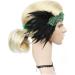 HAPINARY Feather Headdress Vintage Hairband Hair Band Headdress for Party Hairband Party Headdress Hijab 1920s Headband Dance Headpiece Turban Party Headwear Bride Accessories Prom One Size Green - Buy Online on SooperMarket.com