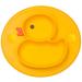 Qshare Toddler Plate  Portable Baby Plates for Toddlers and Kids  BPA-Free Strong Suction Plates for Toddlers  Dishwasher & Microwave Safe Silicone Placemat 9x6x1.4 inch 1-yellow