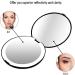 Portable Folding Mirror with LED Light 10X Magnifying Glass 12 Lamp Bead Mini Mirror Black - Buy Online on SooperMarket.com