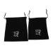 HAPINARY 10 Pcs Storage Bag Cotton Drawstring Bags Straightener Drawstring Bag Hair Dryer Velvet Black