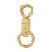 AOWESM Solid Brass Panic Snap 1-1/8 Inch X 4-1/4 Inch Quick Release with Round Swivel and Twist Body (1 Piece)
