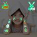 Easter Glow Temporary Tattoos - 73 Luminous Bunny Designs for Kids | Rabbit, Carrot, Eggs, Chick | Fun Party Favors - Buy Online on SooperMarket.com