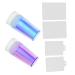 AOKWAWALIY 2 Sets Nail Stamp Nail Kits Girl Nail Art Printing Accessory Nail Art Stencils Nail Accessories Nail Pattern Printing Stamper Silica Gel Scraping Board Fully Transparent 6.5X3X3CM Purple Blue